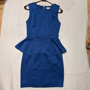 Blue peplum dress